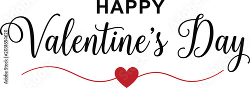 Happy valentines day greeting card with heart design