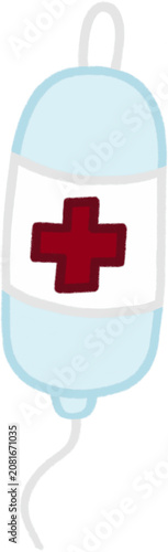 Illustration of medical infused botol
