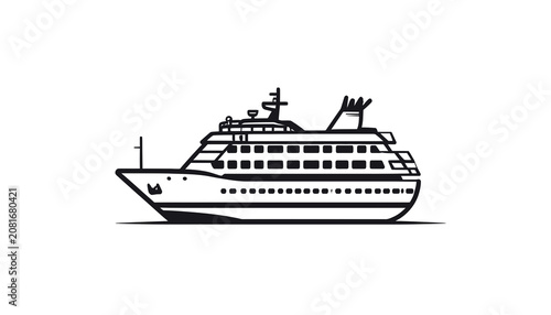 Large Cruise Ship Ocean Liner Vessel.