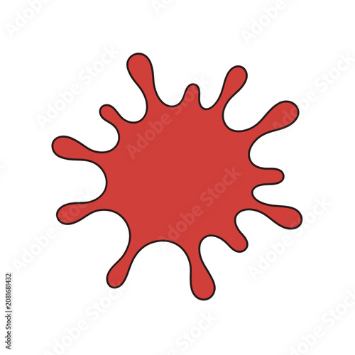Red liquid splash vector illustration
