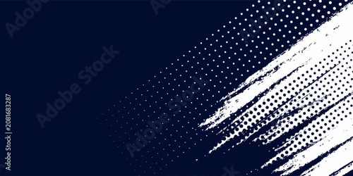 Dots halftone white u0026 blue color pattern gradient grunge texture background. Dots pop art comics sport style vector illustration