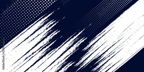 Dots halftone white u0026 blue color pattern gradient grunge texture background. Dots pop art comics sport style vector illustration
