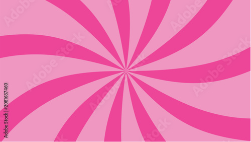 Pink swirl abstract vector illustration radial spiral pattern alternating shades dynamic motion vibrant background modern decorative design