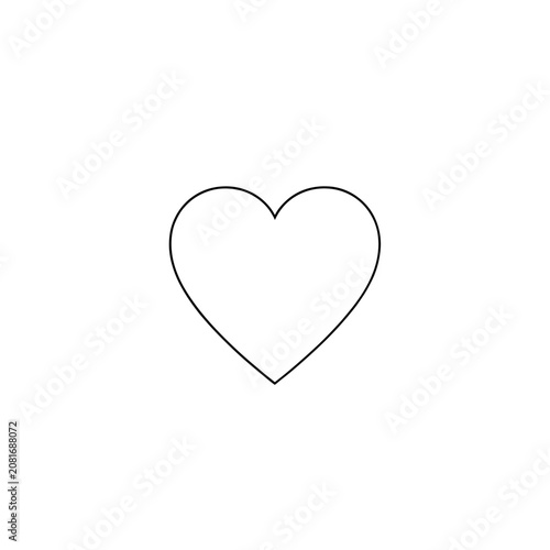 Minimalist heart shape line art vector