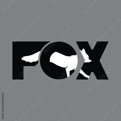 Animal Silhouette in Circular Lettering Logo