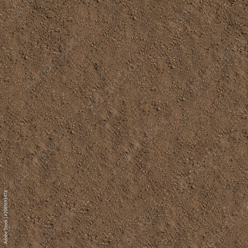Foto Seamless brown earth soil background for farming and gardening