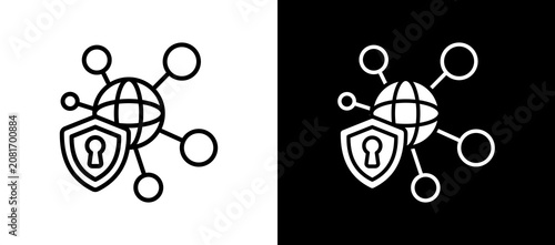 Secure Networking lineglyph icon