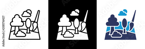 Canvastavla Landscape Design triple icon