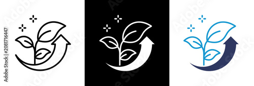 Plant Growing triple icon