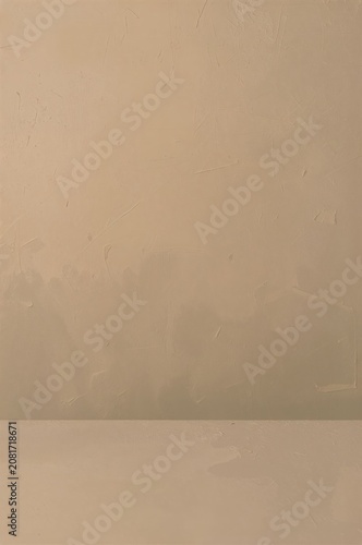 Wall With Light Brown Color and Simple Surface in a Room With No Objects or D...
