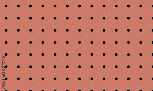 Black polka dot pattern on terracotta background with terracotta, background