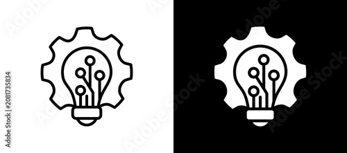 Bild auf Leinwand Technology Innovation lineglyph icon