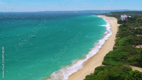 Aerial view of kenting national park and beautiful beach, Taiwan