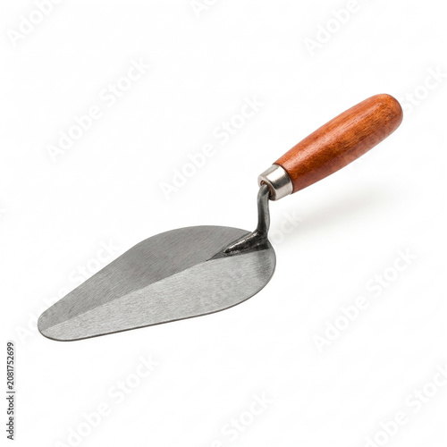 Obraz na plátně Generic masonry trowel hand tool isolated on white.