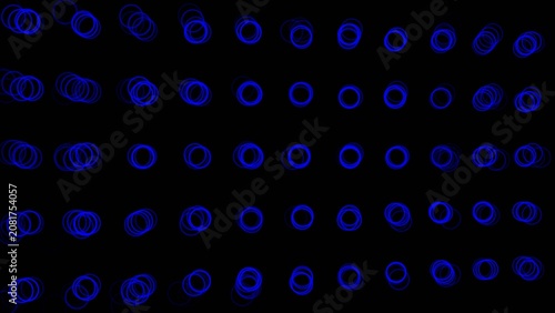 Abstract blue circles motion grid animation an animated background displaying