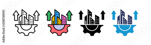 Photos Infrastructure Growth multiple icon