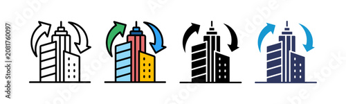 Quadro em tela Urban Renewal multiple icon