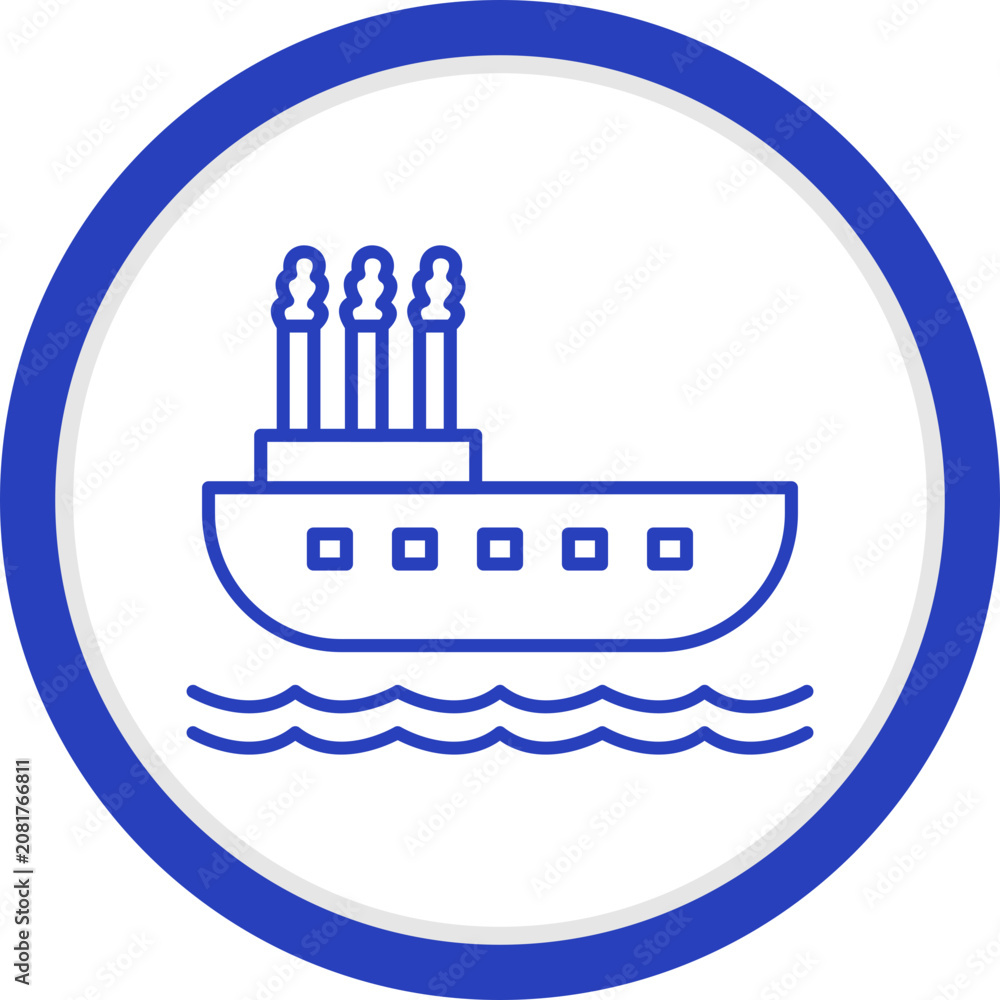 Fototapeta premium Steamboat Icon