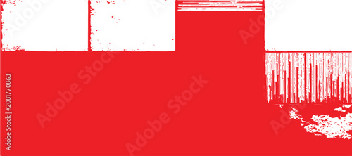 Abstract red brush stroke texture on a clean white background for artistic creative projects and design overlays.