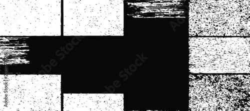 Distressed grunge stripe pattern with bold black vertical bars and heavy weathered texture for urban aesthetic design.