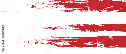 Abstract red brush stroke texture on a clean white background for artistic creative projects and design overlays.