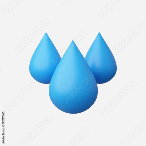 3d Realistic Water icon vector illustration
