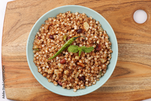 Sabudana Khichdi Sabudana khichri tapioca pearls cassava root sago Khichdi Mahashivratri Shivratri, Navratri Ram Navami festival fasting food sabudana usal. vegetarian Indian festival food snack 