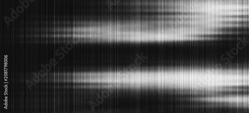 Tableau sur toile Black and white monochrome glitch texture with the effect of intense fine vertical lines