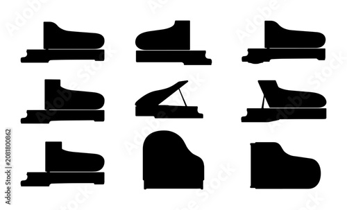 Bagpipe Silhouettes, Scottish Music Instruments, Traditional Folk Wind Instruments