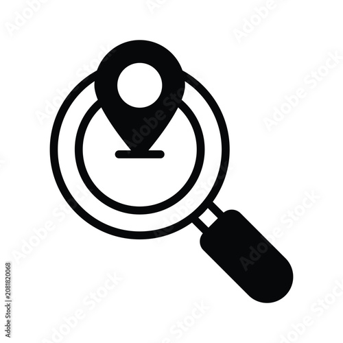 Easy to edit  glyph icon of search location for tracking.