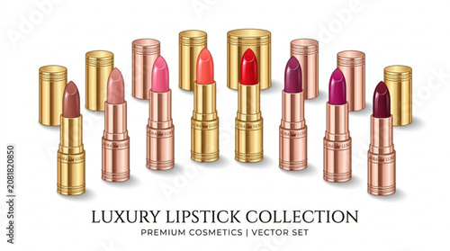 Luxury lipstick collection premium cosmetics