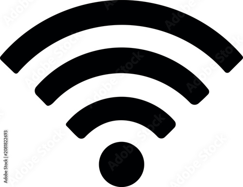 Wifi wireless internet signal flat icon