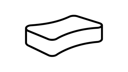 Simple black outline shape on white background.