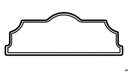 Simple black outline shape on white background.