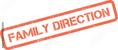Fotografía A distinctive reddish orange textured rubber stamp clearly displays the words Fa