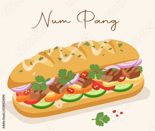 Photos num pang kamboja food