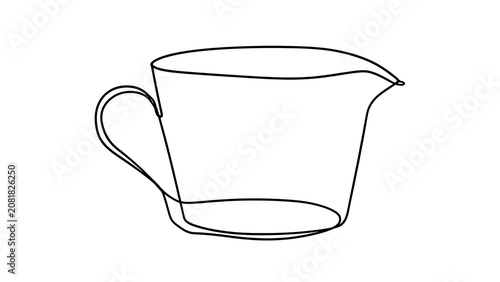 Simple measuring cup illustration on white background.