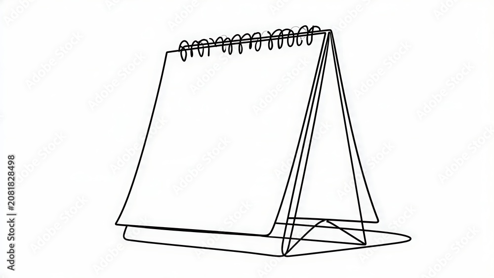 Fototapeta premium Spiral notebook on white background.