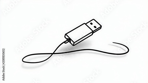 USB flash drive on white background.