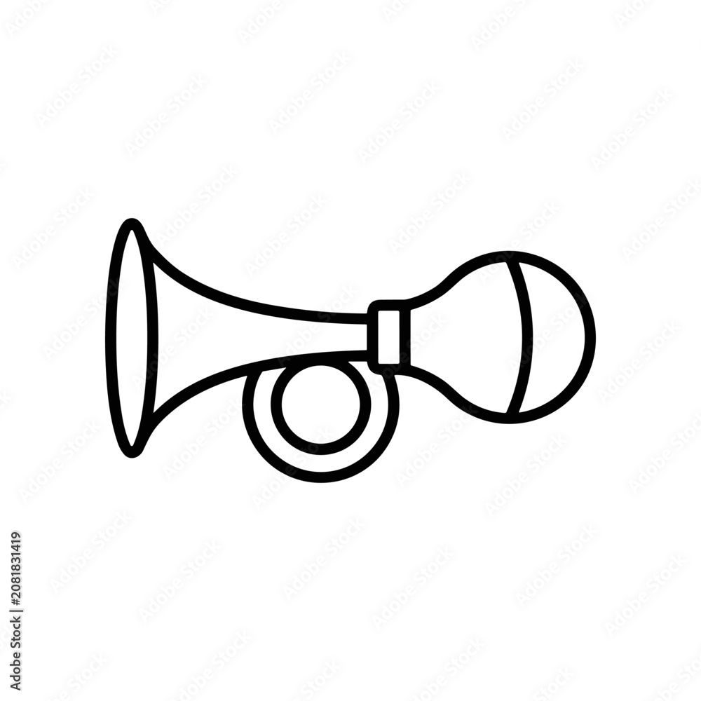 Fototapeta premium Black and white megaphone illustration.
