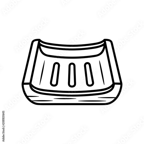 Car seat belt buckle closeup.