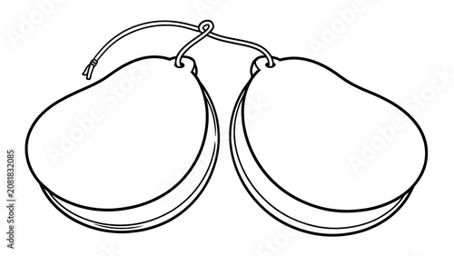 Vintage binoculars illustration on white background.