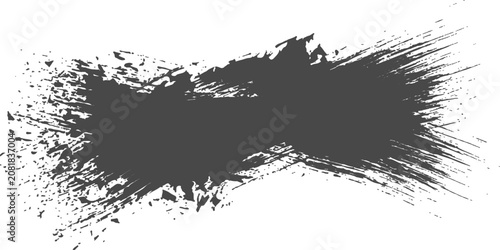 Fotografía Black Paint Splash Brush Texture