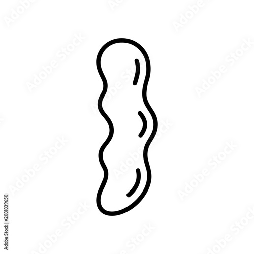 A single peanut outline drawing.