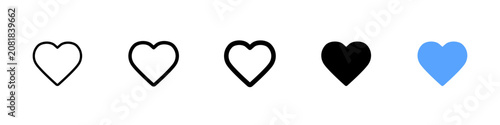 Heart icon. Love symbol. Simple pictogram for like, favorite, romance, care, health, relationship, emotion and social media reaction design.