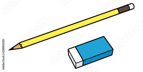 pencil and eraser