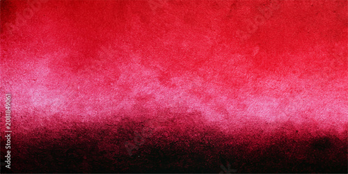 Red grunge textured vintage paper wall background with dark aged rough surface abstract pattern design backdrop material illustration and worn color tones