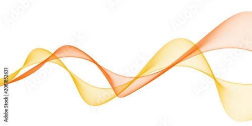 Abstract business background with flowing orange and yellow line waves, energetic innovation concept for design