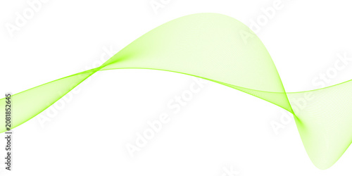 Abstract business background with flowing light green line wave, eco-friendly growth concept for design