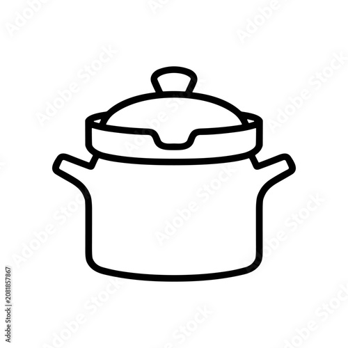 Фотография Simple line drawing of a pot.